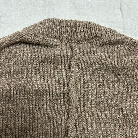 Casual Brown Asymmetrical Knit Sweater - Picture 8 of 9